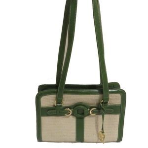 Giani Bernini Woven Straw Olive Strap Shoulder bag